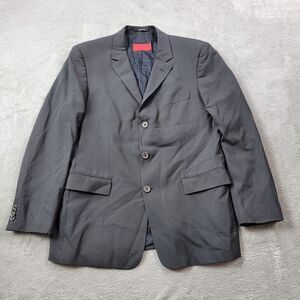 Hugo Boss Blazer Suit Sport Jacket Mens 42R Black Wool Blend Coat‎